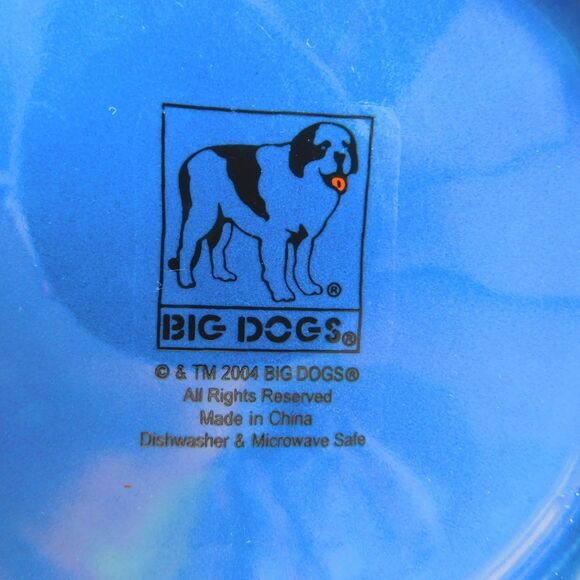 BIG DOGS Blue Ceramic Mug LARGE 24 oz! I AM THE BIG DOG Coffee Cup, Gift MINT! - Picture 7 of 9